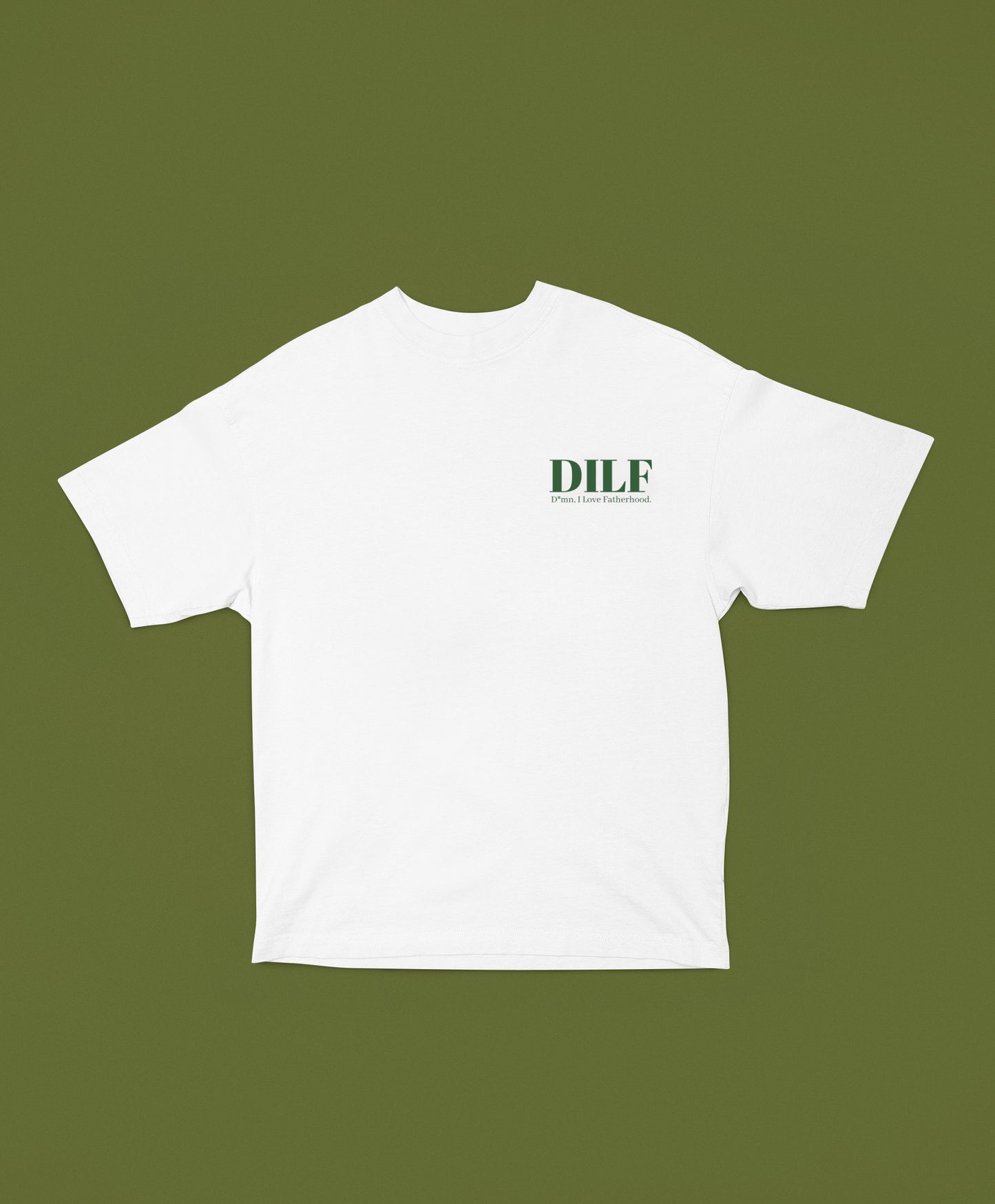 The Heritage Tee in white front view